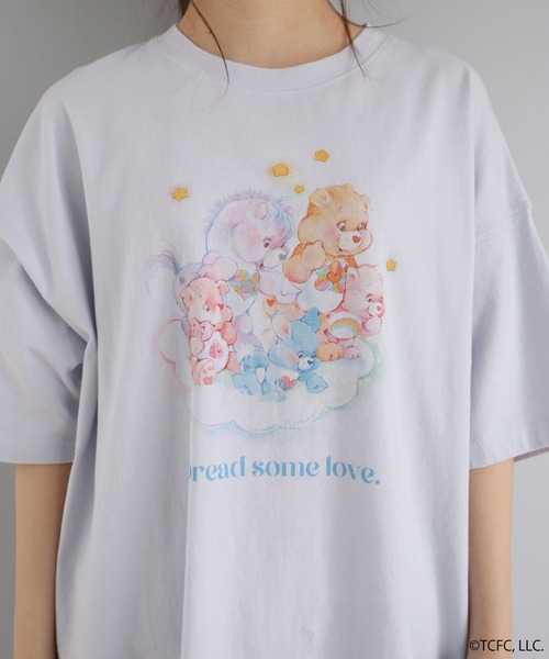one after another NICE CLAUP（ワンアフターアナザーナイスクラップ）の「ケアベアTM/アソートプリントTee（Tシャツ/カットソー・レディース・ピンク/オフホワイト/サックスブルー・FREE）」の20枚目の写真