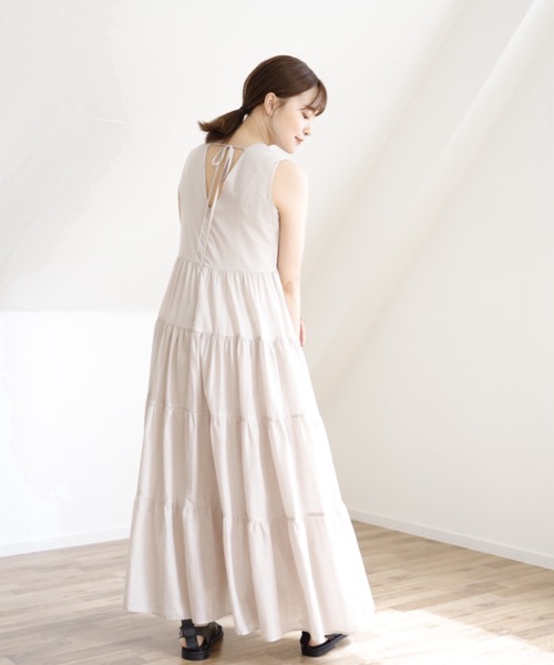 UNFIELD（アンフィールド）の「【UNFIELD ノースリティアードワンピース】（ワンピース・レディース・ブラック/ラベンダー/グレイッシュベージュ・FREE）」の5枚目の写真