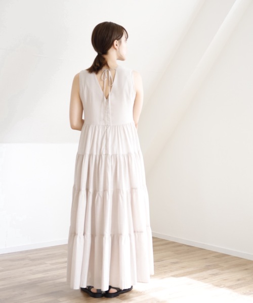 UNFIELD（アンフィールド）の「【UNFIELD ノースリティアードワンピース】（ワンピース・レディース・ブラック/ラベンダー/グレイッシュベージュ・FREE）」の9枚目の写真