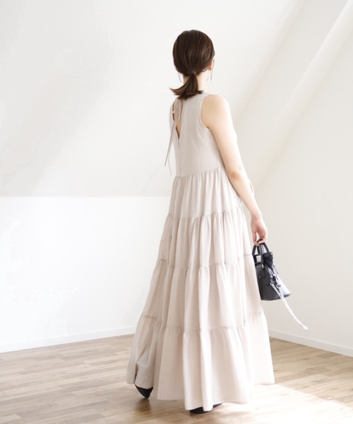 UNFIELD（アンフィールド）の「【UNFIELD ノースリティアードワンピース】（ワンピース・レディース・ブラック/ラベンダー/グレイッシュベージュ・FREE）」の10枚目の写真