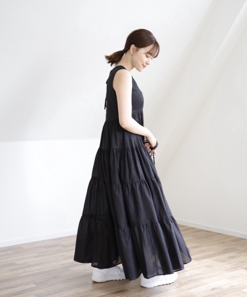 UNFIELD（アンフィールド）の「【UNFIELD ノースリティアードワンピース】（ワンピース・レディース・ブラック/ラベンダー/グレイッシュベージュ・FREE）」の13枚目の写真