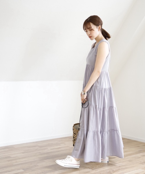 UNFIELD（アンフィールド）の「【UNFIELD ノースリティアードワンピース】（ワンピース・レディース・ブラック/ラベンダー/グレイッシュベージュ・FREE）」の21枚目の写真