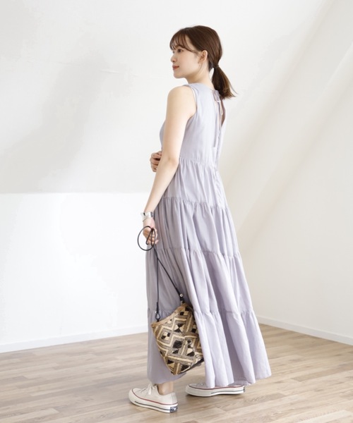 UNFIELD（アンフィールド）の「【UNFIELD ノースリティアードワンピース】（ワンピース・レディース・ブラック/ラベンダー/グレイッシュベージュ・FREE）」の20枚目の写真