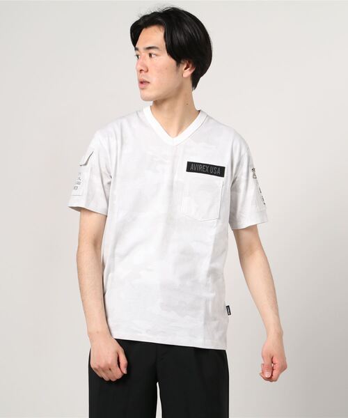 ファティーグ Vネック Tシャツ／SS FATIGUE V-NECK T-SHIRT／アヴィレックス WEB限定】ファティーグ Vネック Tシャツ/SS FATIGUE V-NECK T