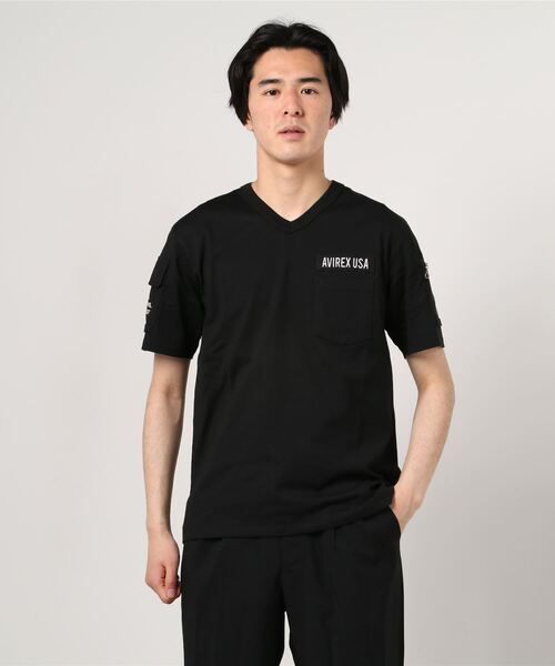 ファティーグ Vネック Tシャツ／SS FATIGUE V-NECK T-SHIRT／アヴィレックス WEB限定】ファティーグ Vネック Tシャツ/SS FATIGUE V-NECK T