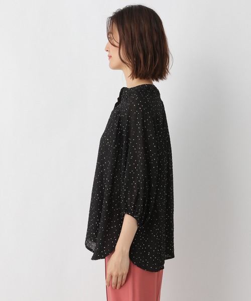 LEPSIM（レプシィム）の「サラサラシャーリングブラウス　949069（シャツ/ブラウス・レディース・ホワイト×ブラック/グレイッシュベージュ/グリーン/ライトパープル・FREE）」の19枚目の写真