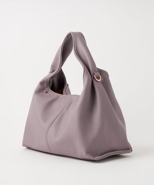 closet story（クローゼットストーリー）の「＜closet story（クローゼットストーリー）＞ センターステッチ ワンハンドル 2WAY バッグ（ショルダーバッグ・レディース・ダークグレー/ライラック・FREE）」の8枚目の写真