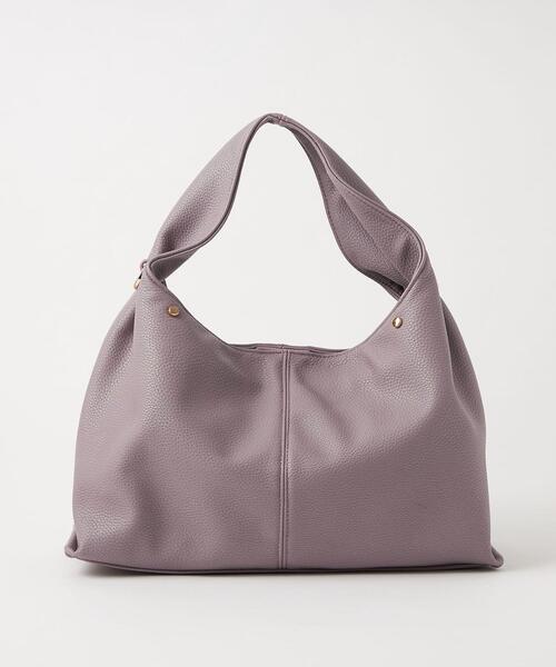 closet story（クローゼットストーリー）の「＜closet story（クローゼットストーリー）＞ センターステッチ ワンハンドル 2WAY バッグ（ショルダーバッグ・レディース・ダークグレー/ライラック・FREE）」の13枚目の写真