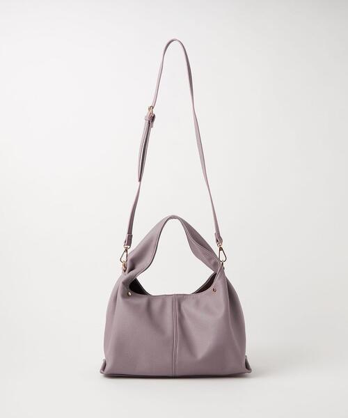 closet story（クローゼットストーリー）の「＜closet story（クローゼットストーリー）＞ センターステッチ ワンハンドル 2WAY バッグ（ショルダーバッグ・レディース・ダークグレー/ライラック・FREE）」の4枚目の写真