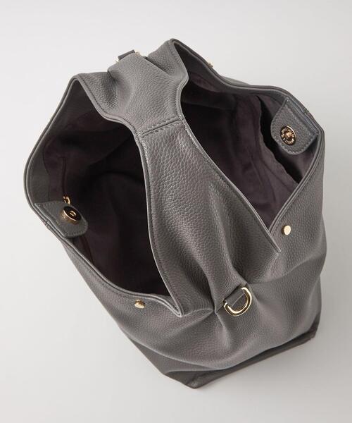 closet story（クローゼットストーリー）の「＜closet story（クローゼットストーリー）＞ センターステッチ ワンハンドル 2WAY バッグ（ショルダーバッグ・レディース・ダークグレー/ライラック・FREE）」の3枚目の写真
