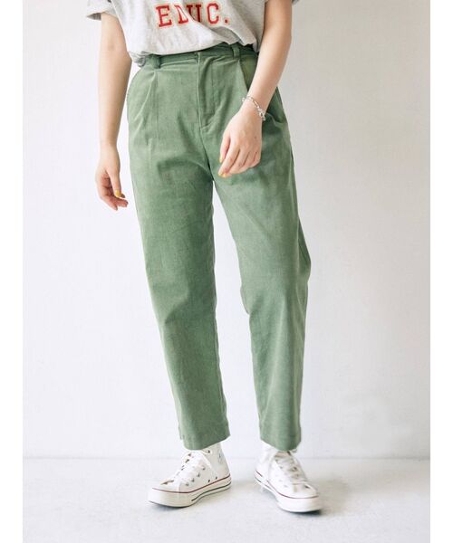 Ungrid（アングリッド）の「コーデュロイタックパンツ（その他パンツ・レディース・グリーン/パープル/キャメル・FREE）」の6枚目の写真