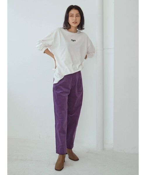 Ungrid（アングリッド）の「コーデュロイタックパンツ（その他パンツ・レディース・グリーン/パープル/キャメル・FREE）」の18枚目の写真