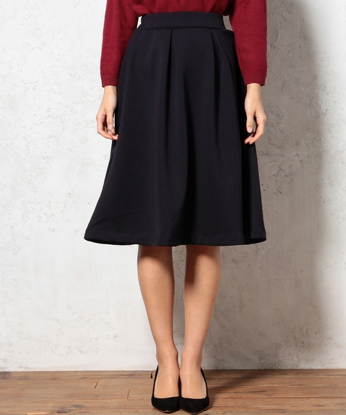 green label relaxing（グリーンレーベルリラクシング）の「GC ウラキモウ ワイド スカート ◆（スカート・レディース・ブラック/ネイビー・フリー）」の4枚目の写真