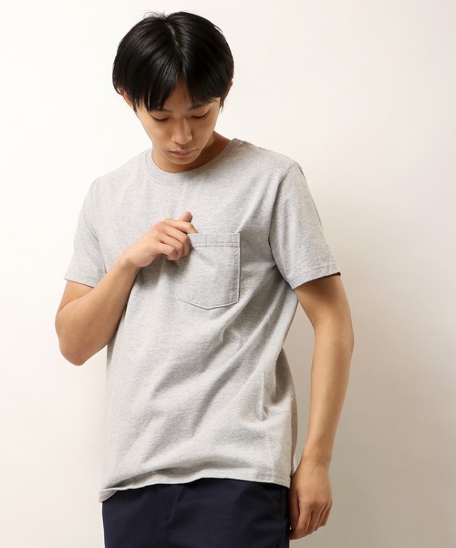 Goodwear(Since1983)(グッドウェア)の「Goodwear(Since1983) スリムFIT 杢半袖TEE(Tシャツ/カットソー・メンズ・ライトグレー・M/L)」の2枚目の写真