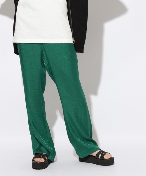 PBLIM（ページボーイリム）の「【PAGEBOYLIM】チャイナサテンパンツ（その他パンツ・レディース・ブラック/グリーン・MEDIUM）」の2枚目の写真