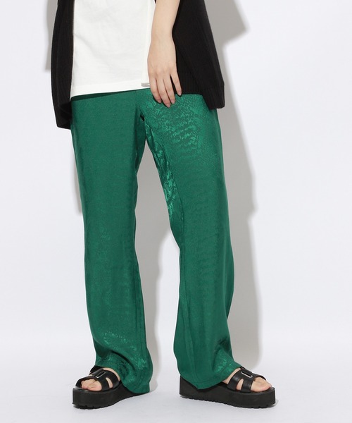 PBLIM（ページボーイリム）の「【PAGEBOYLIM】チャイナサテンパンツ（その他パンツ・レディース・ブラック/グリーン・MEDIUM）」の9枚目の写真