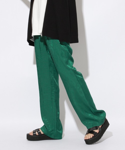 PBLIM（ページボーイリム）の「【PAGEBOYLIM】チャイナサテンパンツ（その他パンツ・レディース・ブラック/グリーン・MEDIUM）」の11枚目の写真