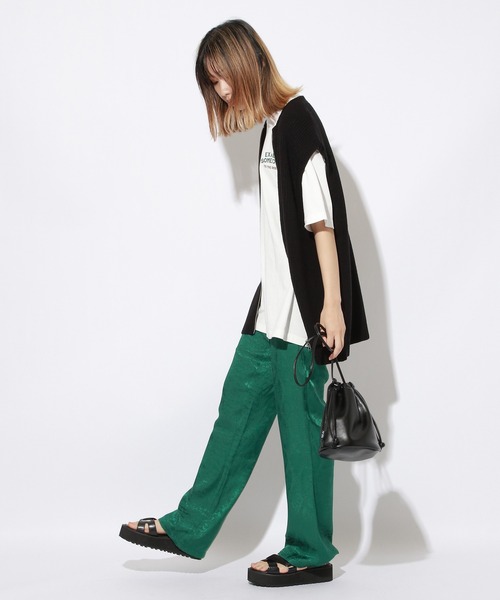 PBLIM（ページボーイリム）の「【PAGEBOYLIM】チャイナサテンパンツ（その他パンツ・レディース・ブラック/グリーン・MEDIUM）」の14枚目の写真