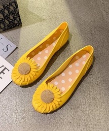 Anuenue | レインシューズ お花モチーフパンプス(パンプス)