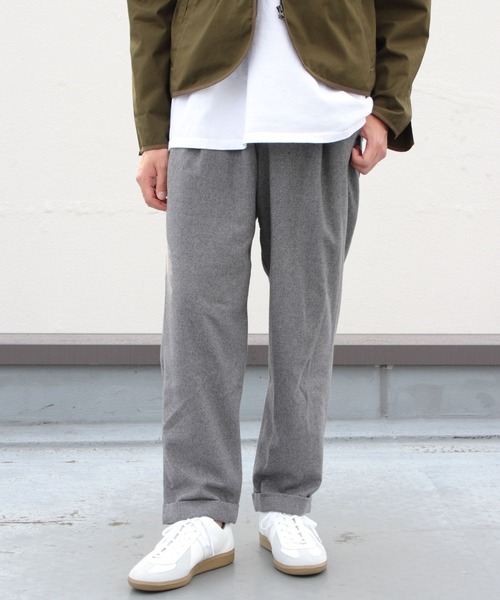Gramicci(グラミチ)の「GRAMICCI/グラミチ ウールブレンド タックテーパードパンツ WOOL BLEND TUCK TAPERED PANTS GMP-21F057(その他パンツ・メンズ・ブラック/グレー/チェック・S/M/L)」の6枚目の写真