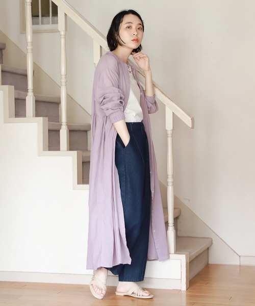 studio CLIP(スタディオクリップ)の「ボイルピンタックワンピース(ワンピース・レディース・グリーン/スモーク/ラベンダー・FREE)」の1枚目の写真