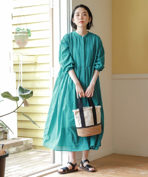 studio CLIP(スタディオクリップ)の「ボイルピンタックワンピース(ワンピース・レディース・グリーン/スモーク/ラベンダー・FREE)」の2枚目の写真