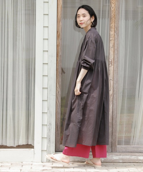 studio CLIP(スタディオクリップ)の「ボイルピンタックワンピース(ワンピース・レディース・グリーン/スモーク/ラベンダー・FREE)」の3枚目の写真