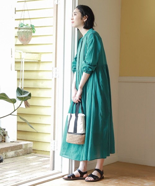 studio CLIP(スタディオクリップ)の「ボイルピンタックワンピース(ワンピース・レディース・グリーン/スモーク/ラベンダー・FREE)」の7枚目の写真