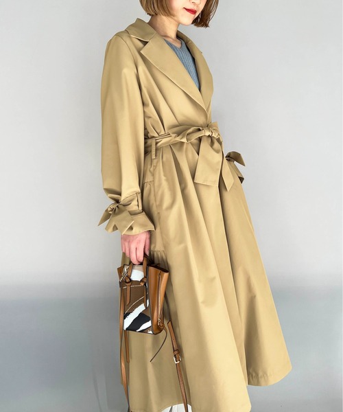 PICCIN（ピッチン）の「バックティアードリボンコート（その他アウター・レディース・ブラック/モカ/キャメル・M）」の3枚目の写真