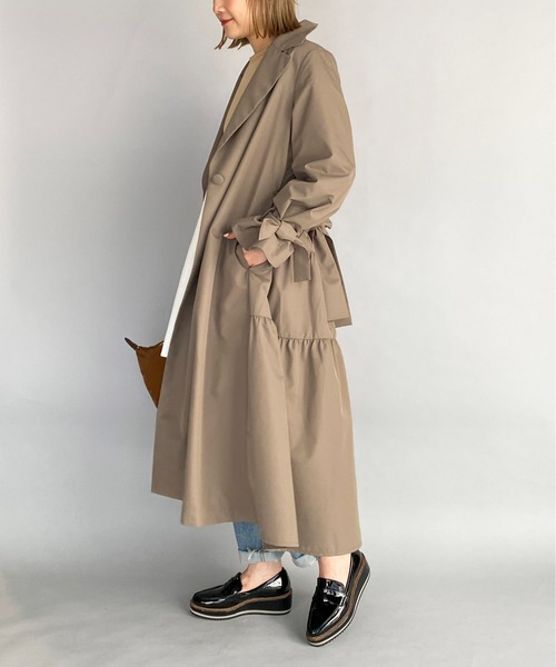 PICCIN（ピッチン）の「バックティアードリボンコート（その他アウター・レディース・ブラック/モカ/キャメル・M）」の8枚目の写真