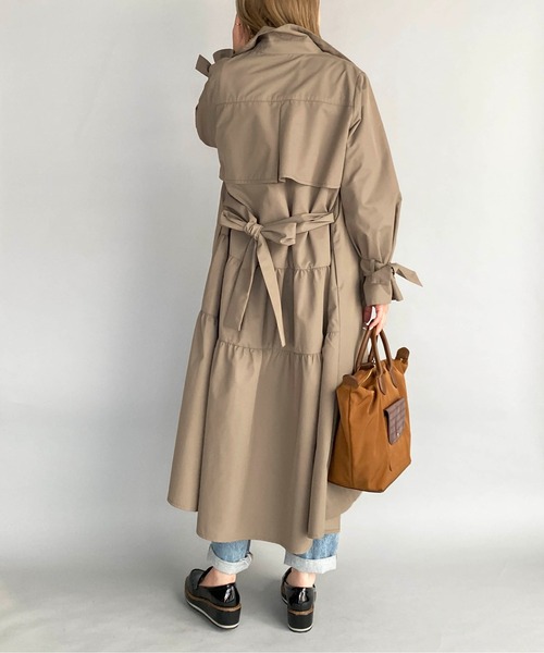 PICCIN（ピッチン）の「バックティアードリボンコート（その他アウター・レディース・ブラック/モカ/キャメル・M）」の12枚目の写真