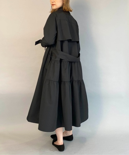 PICCIN（ピッチン）の「バックティアードリボンコート（その他アウター・レディース・ブラック/モカ/キャメル・M）」の4枚目の写真