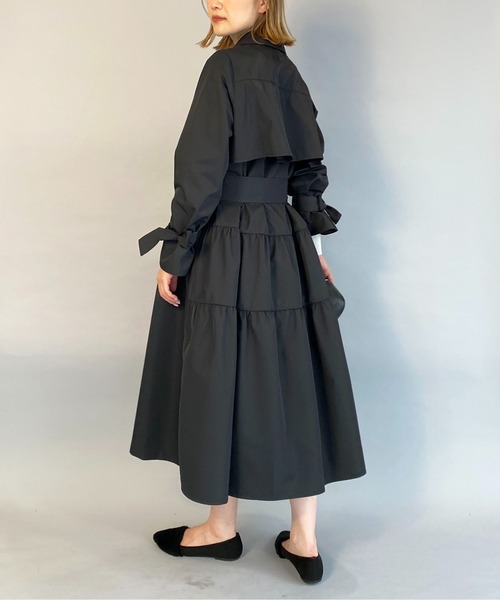 PICCIN（ピッチン）の「バックティアードリボンコート（その他アウター・レディース・ブラック/モカ/キャメル・M）」の9枚目の写真