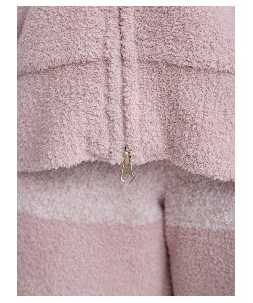 gelato pique（ジェラートピケ）の「ベビモコ'メランジボーダーパーカ（ルームウェア/パジャマ・レディース・ブラウン/ピンク・FREE）」の13枚目の写真