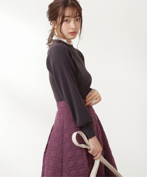 PROPORTION BODY DRESSING（プロポーションボディドレッシング）の「フリルカラー付きニット / 1211270012（ニット/セーター・レディース・パープル/ダークグレー/ピンク・FREE）」の7枚目の写真