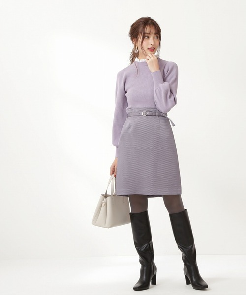 PROPORTION BODY DRESSING（プロポーションボディドレッシング）の「フリルカラー付きニット / 1211270012（ニット/セーター・レディース・パープル/ダークグレー/ピンク・FREE）」の10枚目の写真