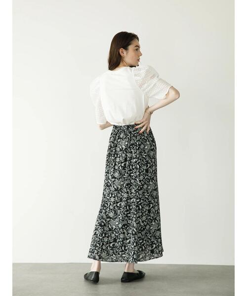 koe（コエ）の「袖ボリュームレース切替プルオーバー*（Tシャツ/カットソー・レディース・レッド/ホワイト/グリーン/ブラック・FREE）」の13枚目の写真