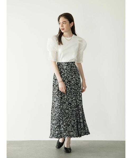 koe（コエ）の「袖ボリュームレース切替プルオーバー*（Tシャツ/カットソー・レディース・レッド/ホワイト/グリーン/ブラック・FREE）」の14枚目の写真