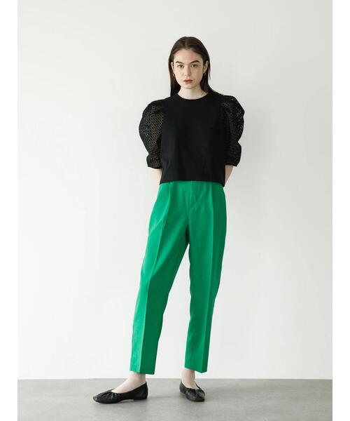 koe（コエ）の「袖ボリュームレース切替プルオーバー*（Tシャツ/カットソー・レディース・レッド/ホワイト/グリーン/ブラック・FREE）」の17枚目の写真