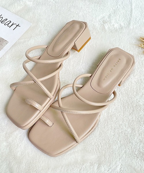 Lace Ladies（レースレディース）の「スクエアトゥ ナロートング フラットサンダル（サンダル・レディース・ベージュ/ホワイト/ブラック・23.5/24.5/22/22.5/23/24/25）」の6枚目の写真