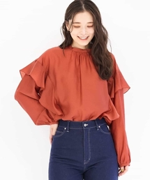 MK MICHEL KLEIN | 【洗える】フリルディティールブラウス(シャツ/ブラウス)