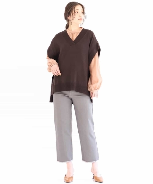 MK MICHEL KLEIN（エムケーミッシェルクラン）の「フリルディティールブラウス/洗える（シャツ/ブラウス・レディース・オレンジ/ピンクベージュ・38）」の17枚目の写真