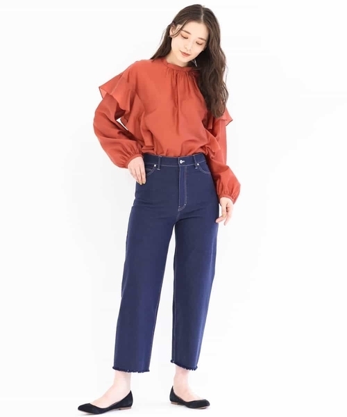 MK MICHEL KLEIN（エムケーミッシェルクラン）の「フリルディティールブラウス/洗える（シャツ/ブラウス・レディース・オレンジ/ピンクベージュ・38）」の19枚目の写真