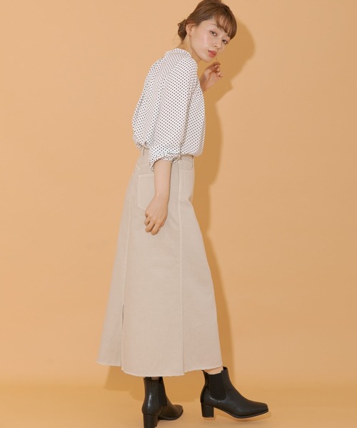 URBAN RESEARCH Sonny Label（アーバンリサーチサニーレーベル）の「カラーデニムロングスカート（スカート・レディース・ベージュ/グレー/ピンク・36/38）」の8枚目の写真