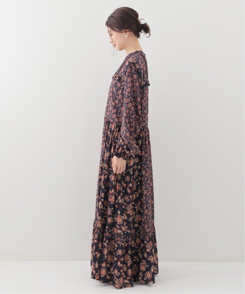 SLOBE IENA（スローブイエナ）の「SPRINTEXフラワーペイズリーワンピース【手洗い可能】◆（ワンピース・レディース・ネイビー・FREE）」の6枚目の写真