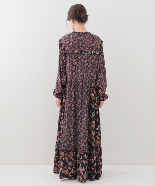 SLOBE IENA（スローブイエナ）の「SPRINTEXフラワーペイズリーワンピース【手洗い可能】◆（ワンピース・レディース・ネイビー・FREE）」の7枚目の写真