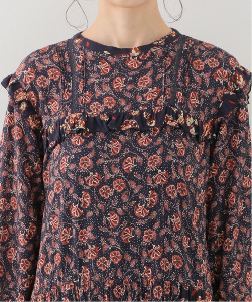 SLOBE IENA（スローブイエナ）の「SPRINTEXフラワーペイズリーワンピース【手洗い可能】◆（ワンピース・レディース・ネイビー・FREE）」の8枚目の写真