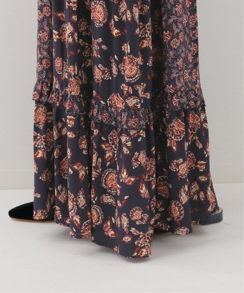 SLOBE IENA（スローブイエナ）の「SPRINTEXフラワーペイズリーワンピース【手洗い可能】◆（ワンピース・レディース・ネイビー・FREE）」の13枚目の写真