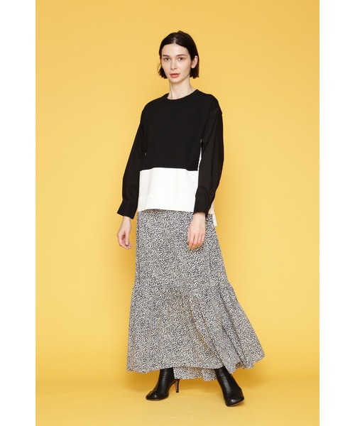 FLOML(フロム)の「◆【FLOML】トライアングルドットプリントスカート(スカート・レディース・ブルー・38)」の3枚目の写真