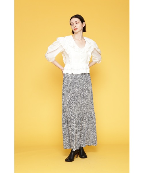 FLOML(フロム)の「◆【FLOML】トライアングルドットプリントスカート(スカート・レディース・ブルー・38)」の7枚目の写真